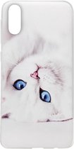 ADEL Siliconen Back Cover Softcase Hoesje Geschikt Voor Samsung Galaxy A50(s)/ A30s - Katten Wit