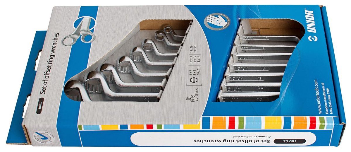 UNIOR - SET RINGSLEUTELS - 6 - 22 MM / 8 PCS