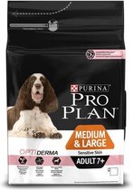 Pro Plan Adult 7+ Medium & Large Sensitive Skin Honden Droogvoer - Zalm - 3 kg