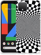 TPU Hoesje Google Pixel 4 Zwart-Wit Design Illusie