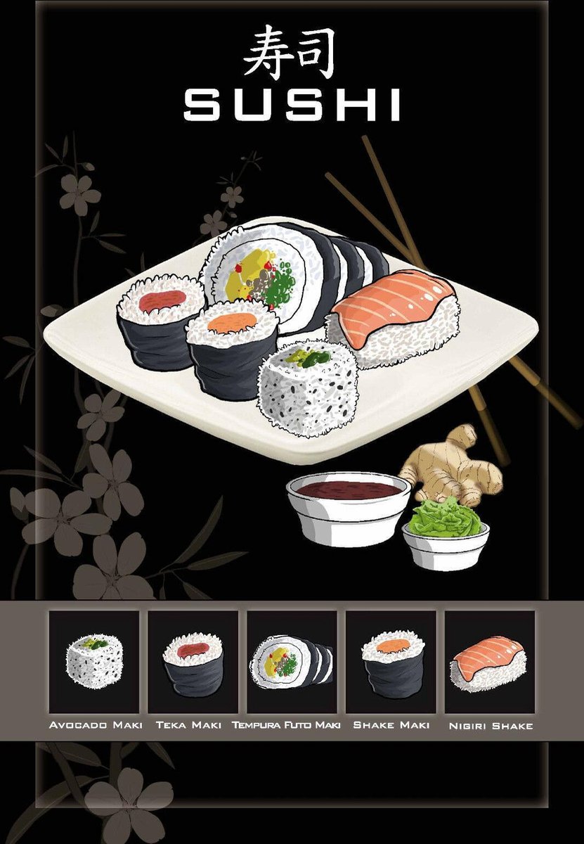 Wandbord - sushi -20x30cm-