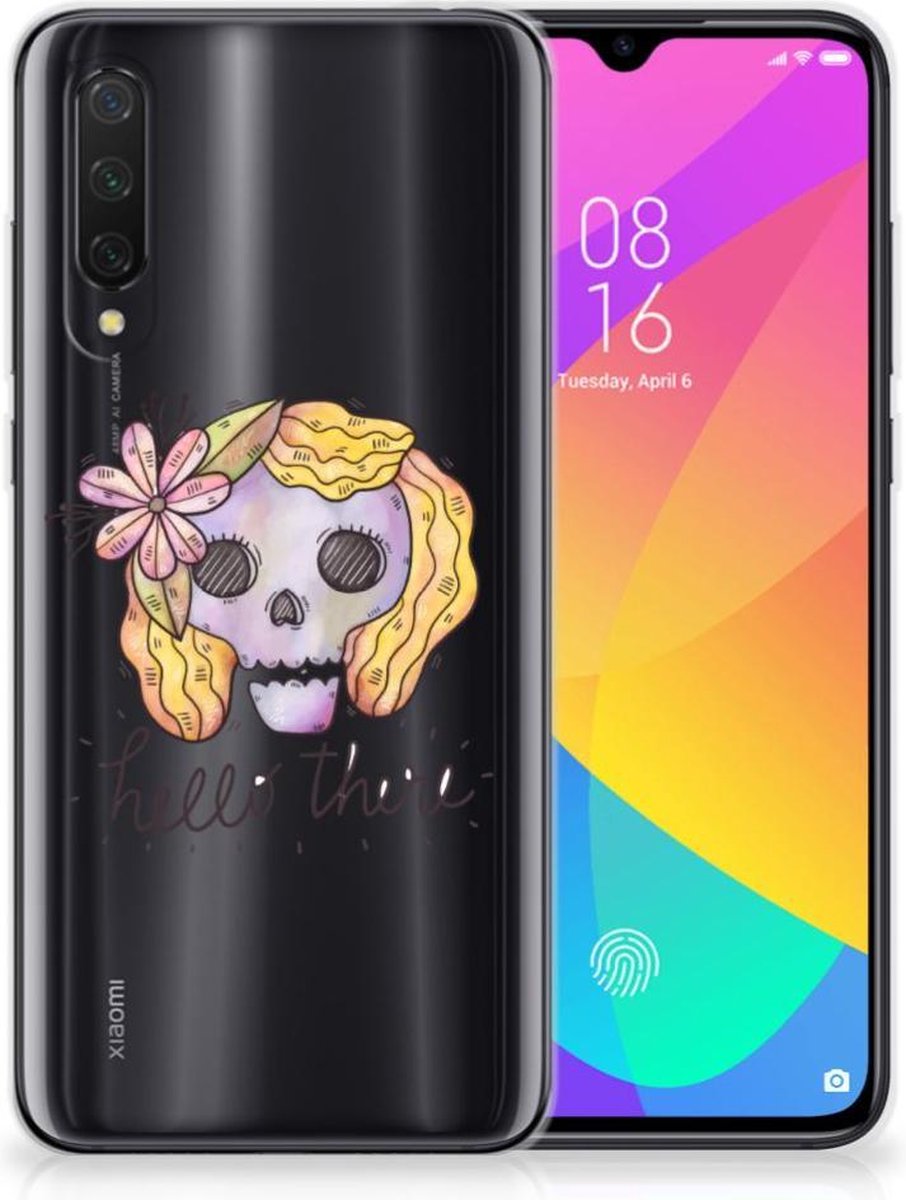 Silicone Back Case Xiaomi Mi 9 Lite Boho Skull