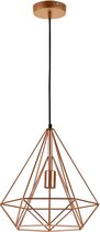 Hanglamp - Kleur koper kleurig - Fitting 1 x E27 - Lampenkap (HxØ) 40 x 37 cm - Afmeting (H) 200 cm