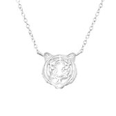 Joy|S - Zilveren tijger ketting 42 cm Sterling zilver 925