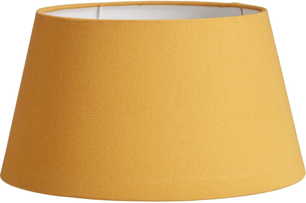 Lampenkap Textiel - mosterd geel/oker - Ø40 cm - verlichting - lamp onderdelen - wonen - tafellamp - rond