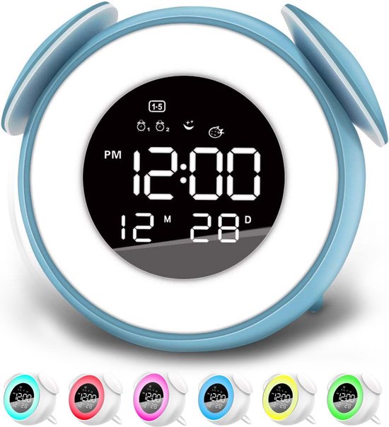boeren merk op Picasso FettleLife Retro Digitale Wekker met Wake Up Light - Wekkers Digitaal LED  Klok -... | bol.com