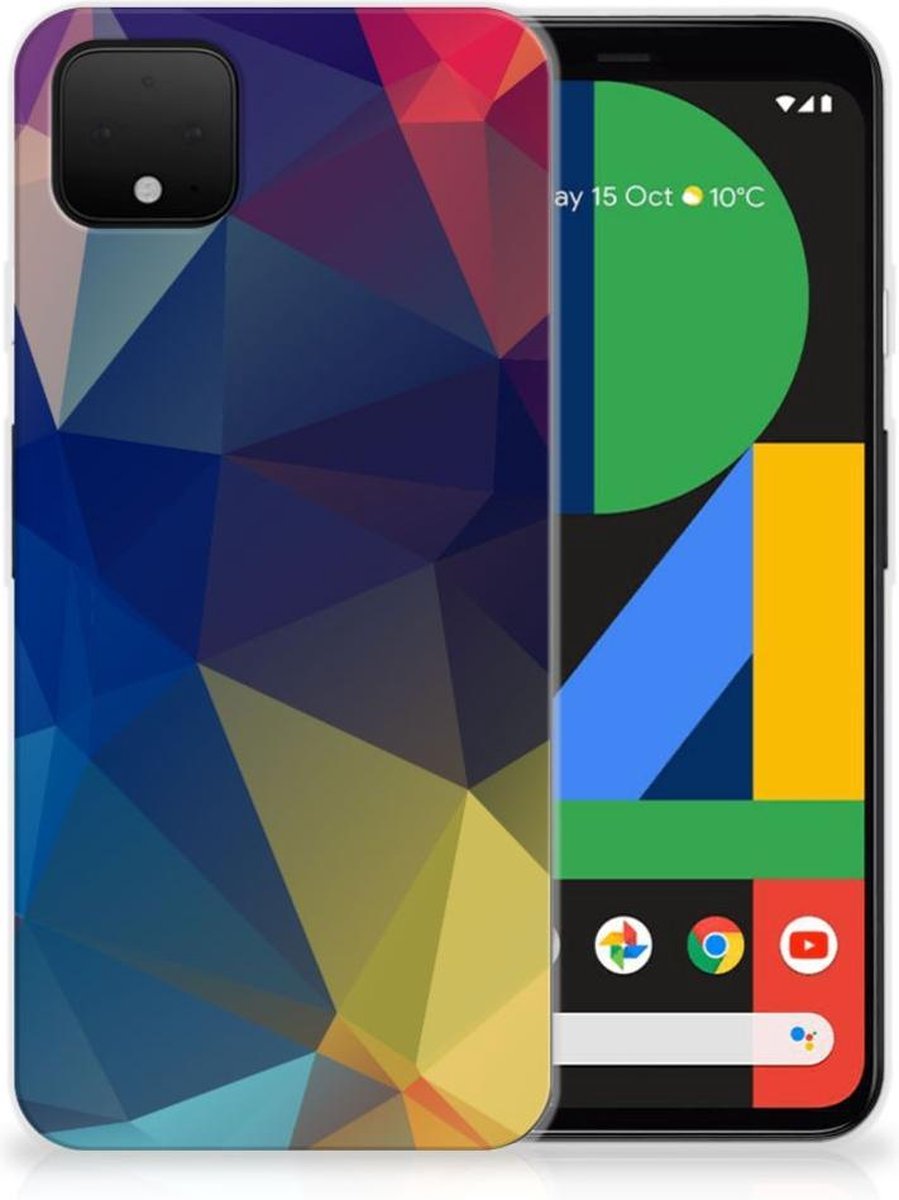 Google Pixel 4 XL TPU Hoesje Polygon Dark