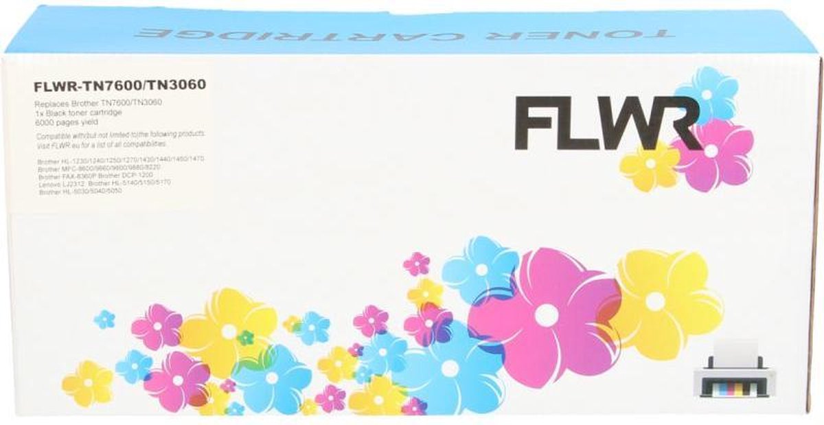 FLWR - Toner / TN-6600 / Zwart - Geschikt voor Brother