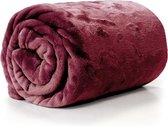 Unique Living Enzo-Fleece/polyester-Plaid-130x180-Cassis