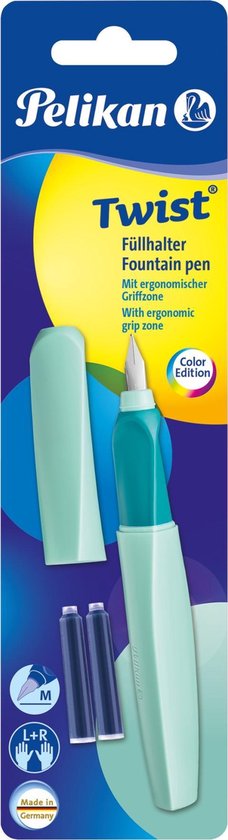 Stylo plume Pelikan Twist P457 Système de remplissage de cartouches couleur menthe 1 pc (s)