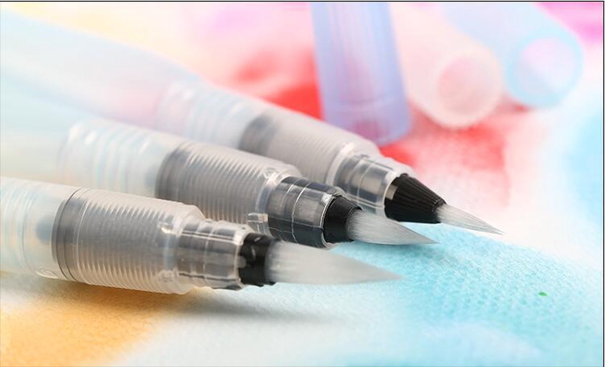4artz® set van 3 verschillende waterbrush penselen – waterbrush pen