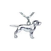 Zilveren Labrador retriever COOLDOG™ ketting Hanger groot - Hond XL - Sterling .925 Zilver