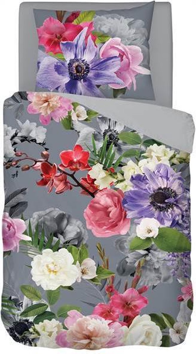 Snoozing Bloom - Dekbedovertrek - Eenpersoons - 140x200/220 cm + 1 kussensloop 60x70 cm - Multi kleur