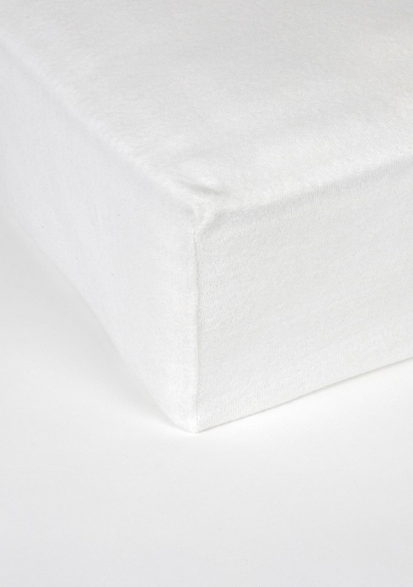 Molton hoeslaken - White - 1-persoons (80/90/100x200/220 cm) - Ambianzz Bedding