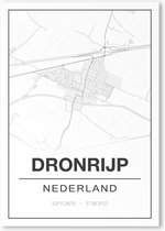 Poster/plattegrond DRONRIJP - A4