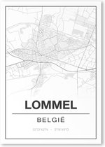 Poster/plattegrond LOMMEL - 30x40cm