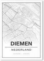 Poster/plattegrond DIEMEN - A4