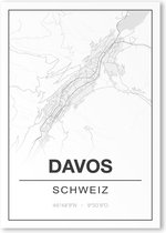 Poster/plattegrond DAVOS - 30x40cm