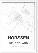 Poster/plattegrond HORSSEN - 30x40cm