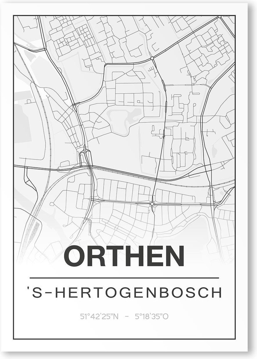 Poster/plattegrond ORTHEN - A4