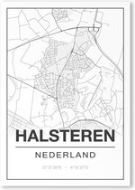 Poster/plattegrond HALSTEREN - A4