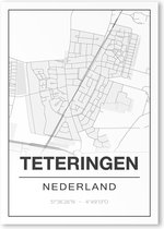 Poster/plattegrond TETERINGEN - 30x40cm