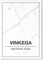 Poster/plattegrond VINKEGA - 30x40cm