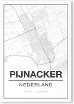 Poster/plattegrond PIJNACKER - A4