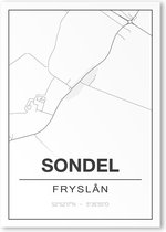 Poster/plattegrond SONDEL - 30x40cm