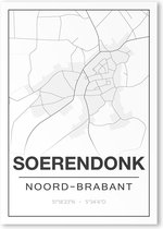 Poster/plattegrond SOERENDONK - 30x40cm