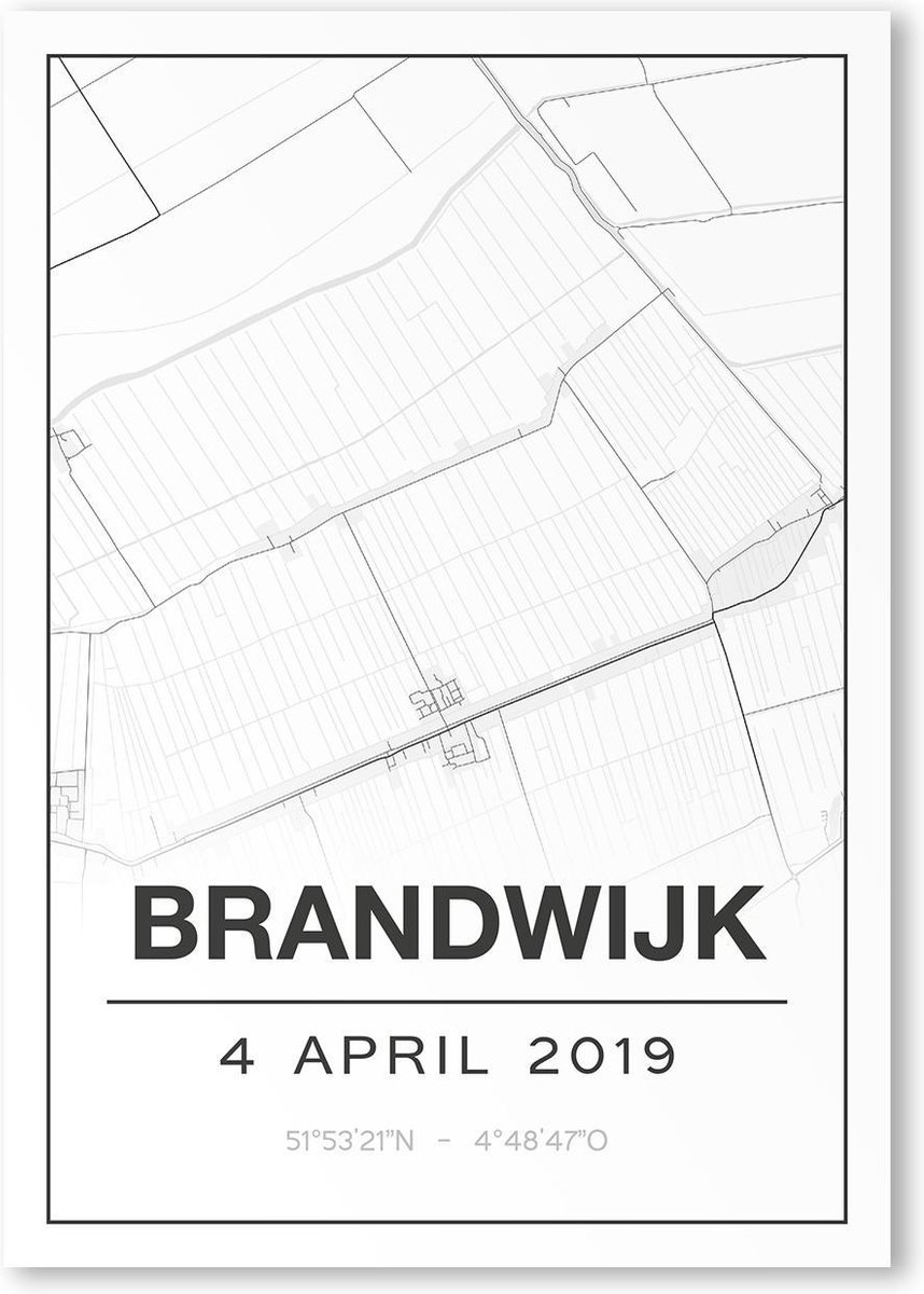 Poster/plattegrond BRANDWIJK - A4