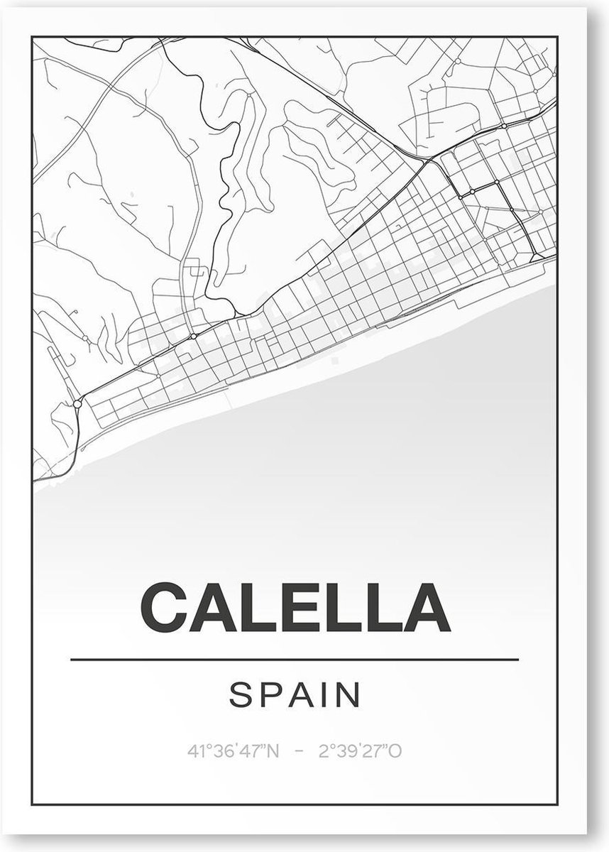 Poster/plattegrond CALELLA - A4