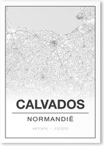 Poster/plattegrond CALVADOS - A4