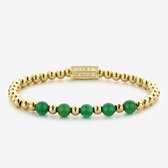 Rebel & Rose More Balls Than Most Yellow Gold meets Green Harmony - 6mm RR-60062-G-16,5 cm
