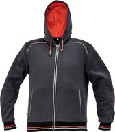 Knoxfield Hooded vest antraciet/rood, maat S