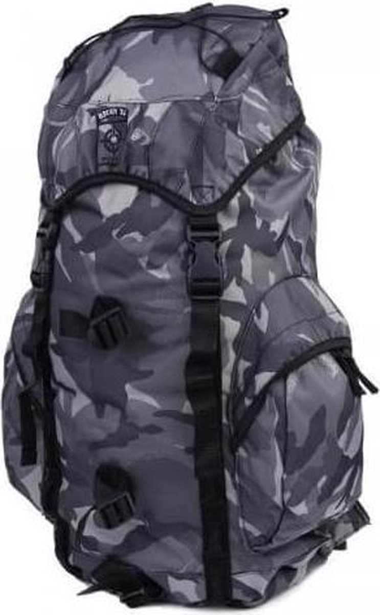 Fostex rugzak Recon Night Camo 35 liter - camouflage Nacht Zwart-Grijs