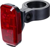 BBB Cycling Spot Achterlicht - Fietsverlichting - USB Oplaadbaar - Strap en Clip - Ø 12-38mm - Zwart - BLS-147