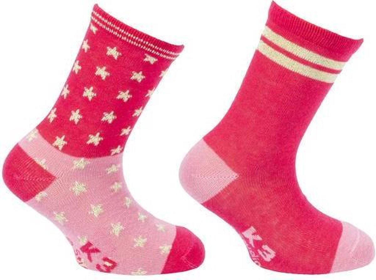 Sokken K3: 2-pack sterren (102051) maat 23/26