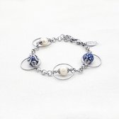 Proud Pearls® Circles, Pearls & Porcelain armband