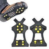 10 Tands Ice Claw Outdoor Antislip Schoenen Covers voor Ice Snow Ground, Maat: XL