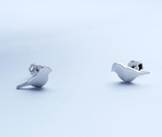 Zilveren Vogeltjes Oorknopjes – Oorbellen Vogel | bol.com