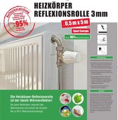 radiatorfolie isolatie 5m x 0,5m x 3mm Radiatorfolie voor de muur achter de verwarming, Verwarmingsfolie op rol, isolatie achter radiator