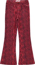 Name it Meisjes Flared Broek Snake Print - High Risk Red - Maat 116