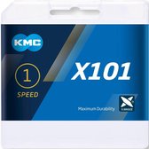 Ketting single speed KMC X101 Silver 112 schakels - zilver