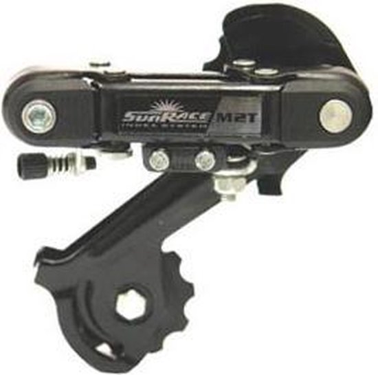 Sunrace Achterderailleur 6/7-speed - lange kooi - staal - directe montage - zwart van Sunrace — afbeelding 3