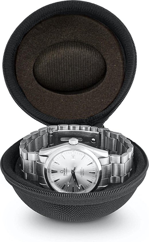 Watch Pouch Watch Box for 1 Watch Black Watch Travel Pouch - Watch Box - Watch Storage Box - Watch Storage Box - Safe Watch Transport