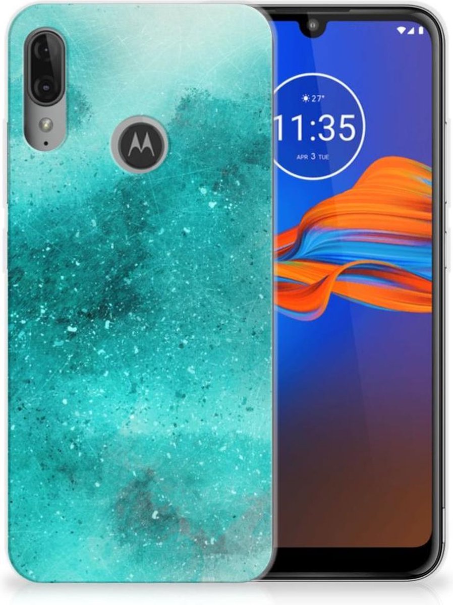 Hoesje maken Motorola Moto E6 Plus Painting Blue