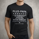 Plus papa tshirt | Plus-papa geschenk | Zwart | Medium
