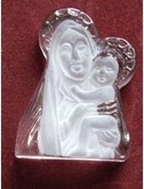 Statue en cristal de Marie avec enfant