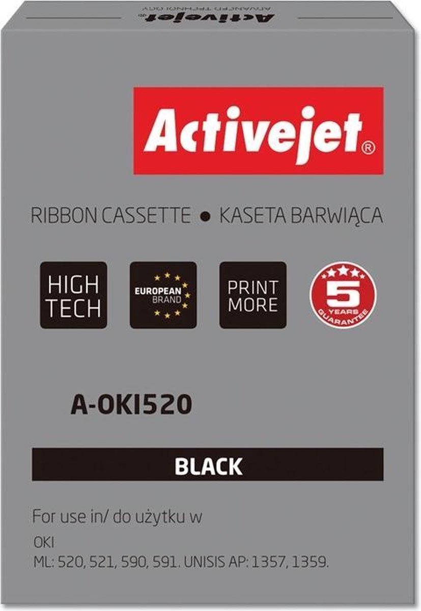 Activejet A-OKI520 lint (vervanging OKI 9002315; Supreme; zwart)